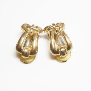 Christian Dior Silver Tone Horse Bit Earrings